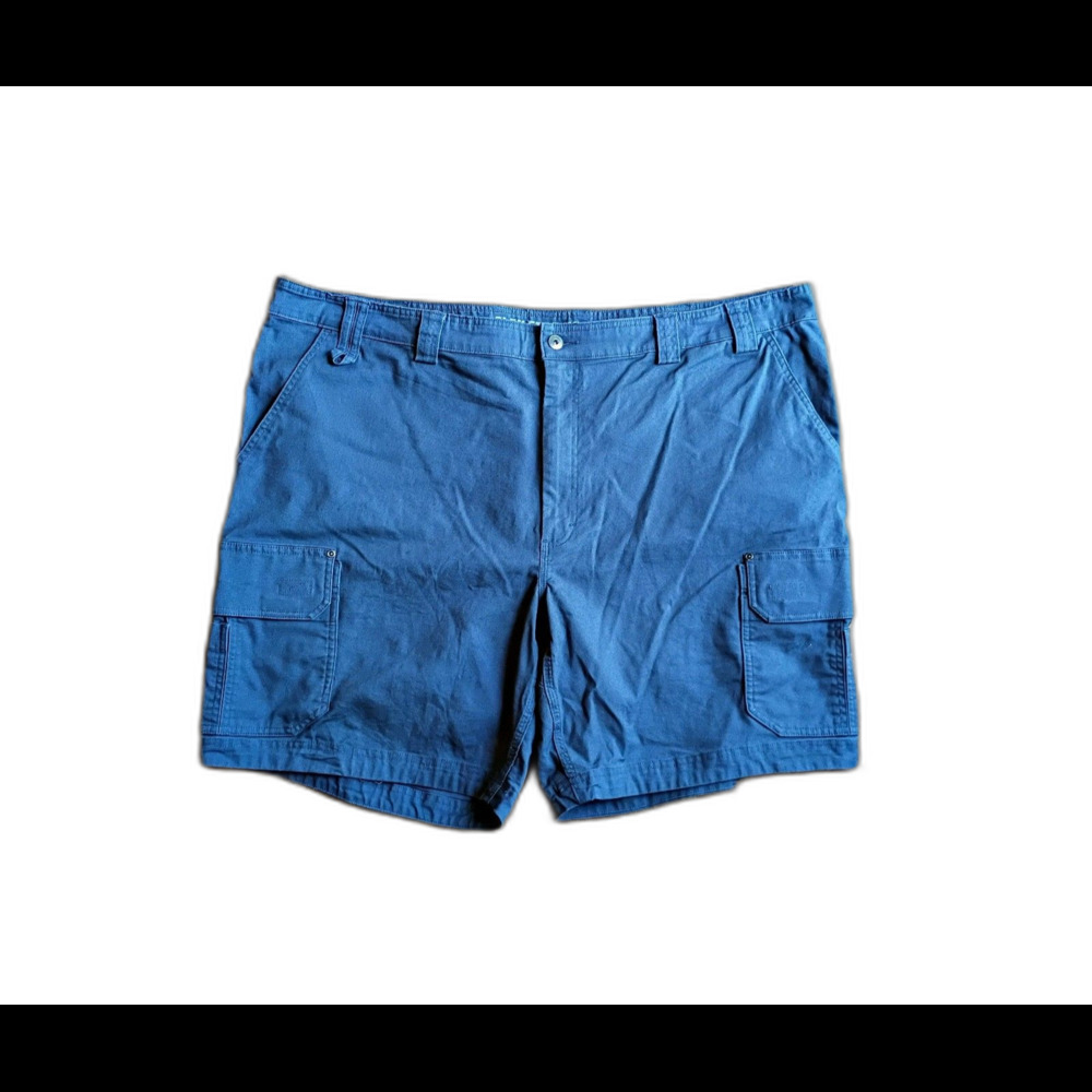 Duluth Trading Flex Fire Hose Cargo Shorts Men's 48 Blue 9" Inseam